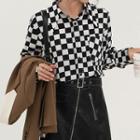 Checkered Shirt Black & White - One Size