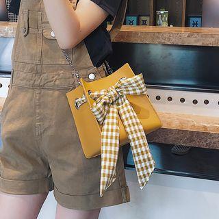 Gingham Ribbon Crossbody Bag