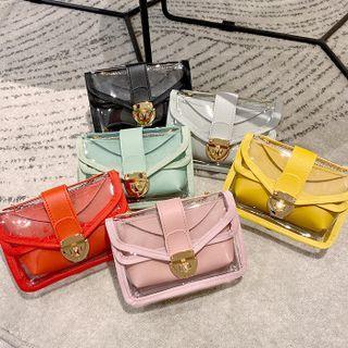 Set: Chain Pvc Crossbody Bag + Plain Pouch