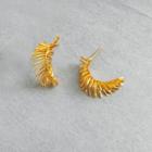 Feather Drop Earring 1 Pair - Gold - One Size