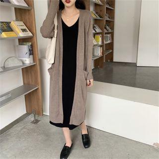 Long-sleeve Knit Long Cardigan