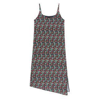 Spaghetti Strap Floral Asymmetrical Dress