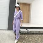 Drawstring-waist Tie-hem Jumpsuit