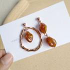 925 Sterling Silver Stone Dangle Earring 1 Pair - S925 - Ear Studs - One Size