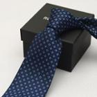 Check Neck Tie (8cm) Blue - One Size