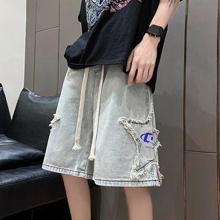 Star Denim Loose Fit Shorts