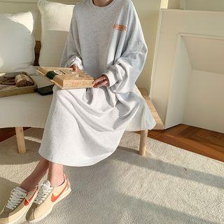 Vancover Letter Sweatshirt Long Dress