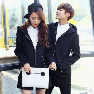 Couple Matching Hooded Neoprene Coat