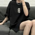 Short Sleeve Letter Printed Loose-fit T-shirt