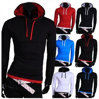 Two Tone Long Sleeve Hoodie
