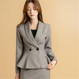 Double-breasted Peplum Blazer