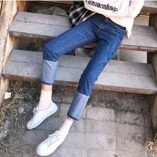 Panel Straight Jeans