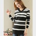 Striped Knit Long Top