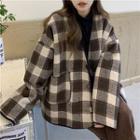 Gingham Check Button Jacket