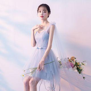Bow Accent A-line Cocktail Dress