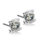 925 Sterling Silver Stud Earrings With White Cubic Zircon