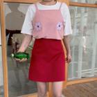 Flower Camisole Top / Long-sleeve T-shirt / A-line Skirt