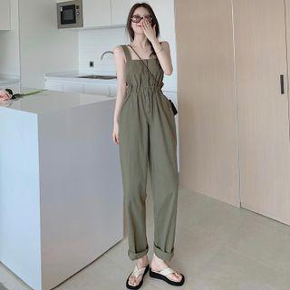 Open-back Wide-leg Jumper Pants