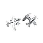 Fashionable Personality Silver Bomber Cufflinks Silver - One Size