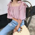 Bow 3/4-sleeve Top