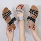 Wedge Heel Strappy Slide Sandals