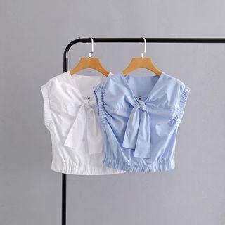 Sleeveless Knot Front Top