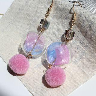 Pom Pom Dangle Earring 1 Pair - One Size