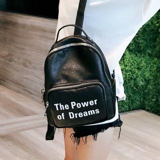 Litter Printed Faux Leather Backpack