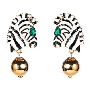 Zebra Earrings  - One Size