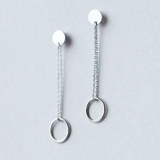 Geometric Sterling Silver Drop Earrings