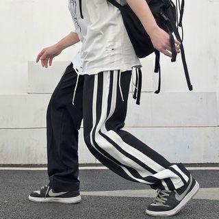 Striped Side Print Pants