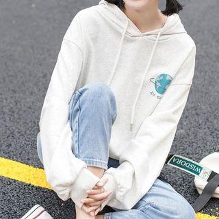 Earth Print Sweatshirt Gray - One Size