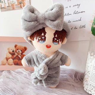 Doll Plain Bow Headband / Robe / Set