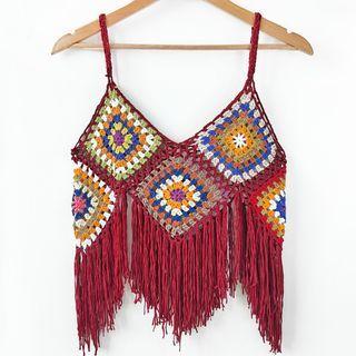 Crochet Lace Tassel Camisole Top