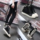 Lace-up Back High Top Sneakers