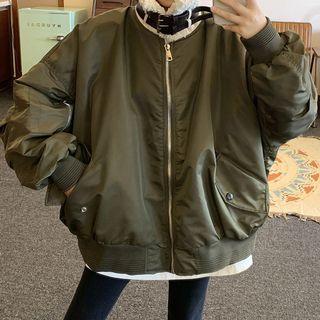Panel High-neck Fleece Jacket