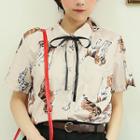 Dog Pattern Shirt With Tie