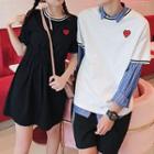 Couple Matching Heart Short-sleeve T-shirt / T-shirt Dress