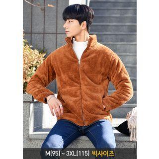High-neck Fuax-fur Jacket