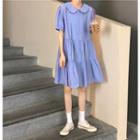 Peter Pan-collar Short-sleeve Dress