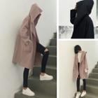 Loose-fit Long Hooded Coat