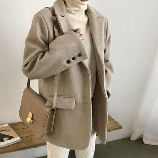 Multi-pocket Wool Blend Blazer