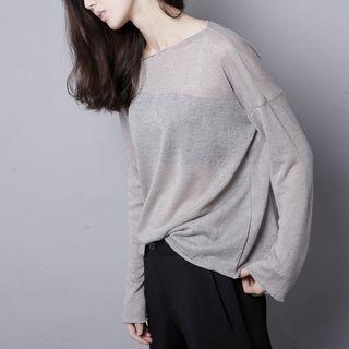 Loose Fit Sheer Knit Top