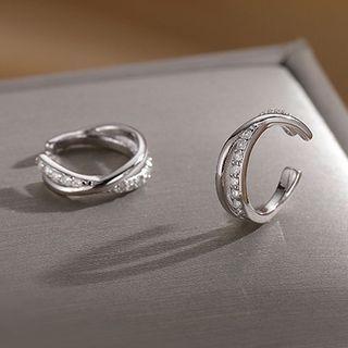Cross Ear Cuff 1 Pc - Silver - One Size