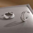 Cross Ear Cuff 1 Pc - Silver - One Size