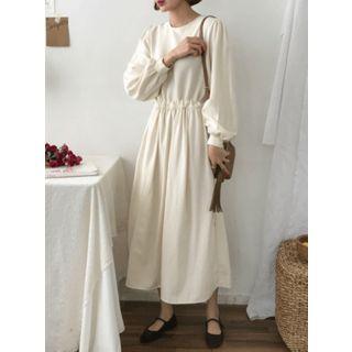 Tie-waist Maxi Flare Dress
