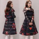 Floral Long Padded Coat