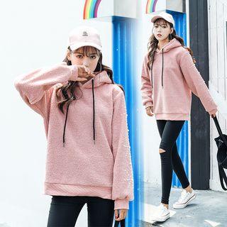 Faux Pearl Accent Hoodie