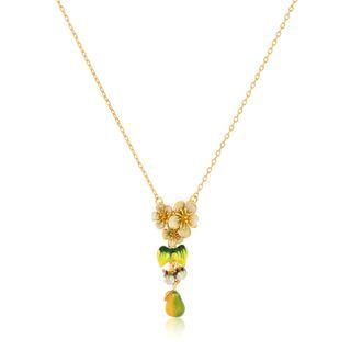 Flower Pendant Alloy Necklace 1 Pc - Gold - One Size