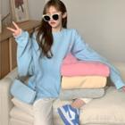 Fleece-lined Drop Shoulder Sweatshirt